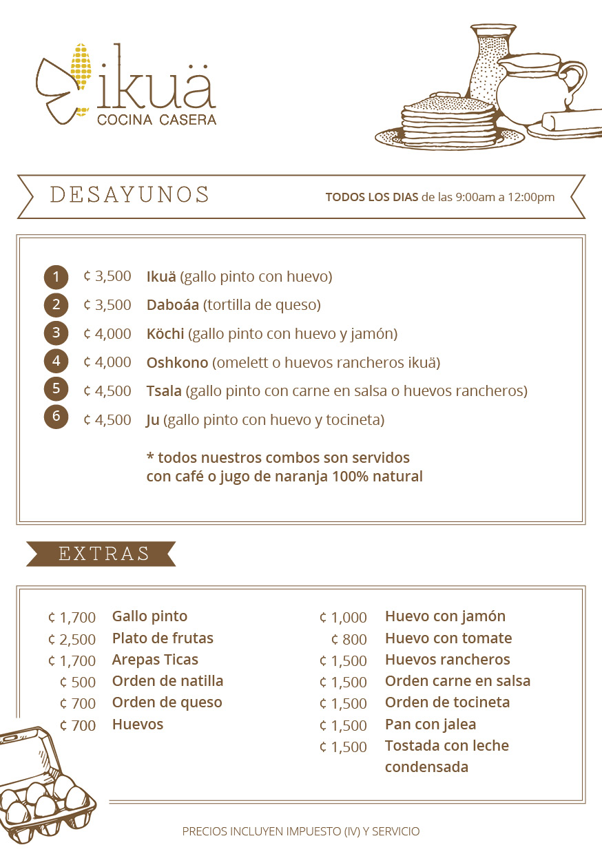 ikua menu desayuno